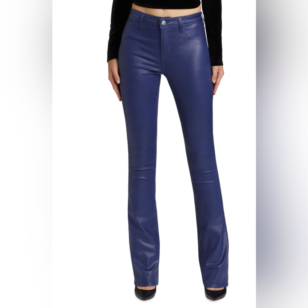 L'AGENCE NWT Rare Blue Coated Denim Pants